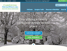 Tablet Screenshot of caregivingmetrowest.org